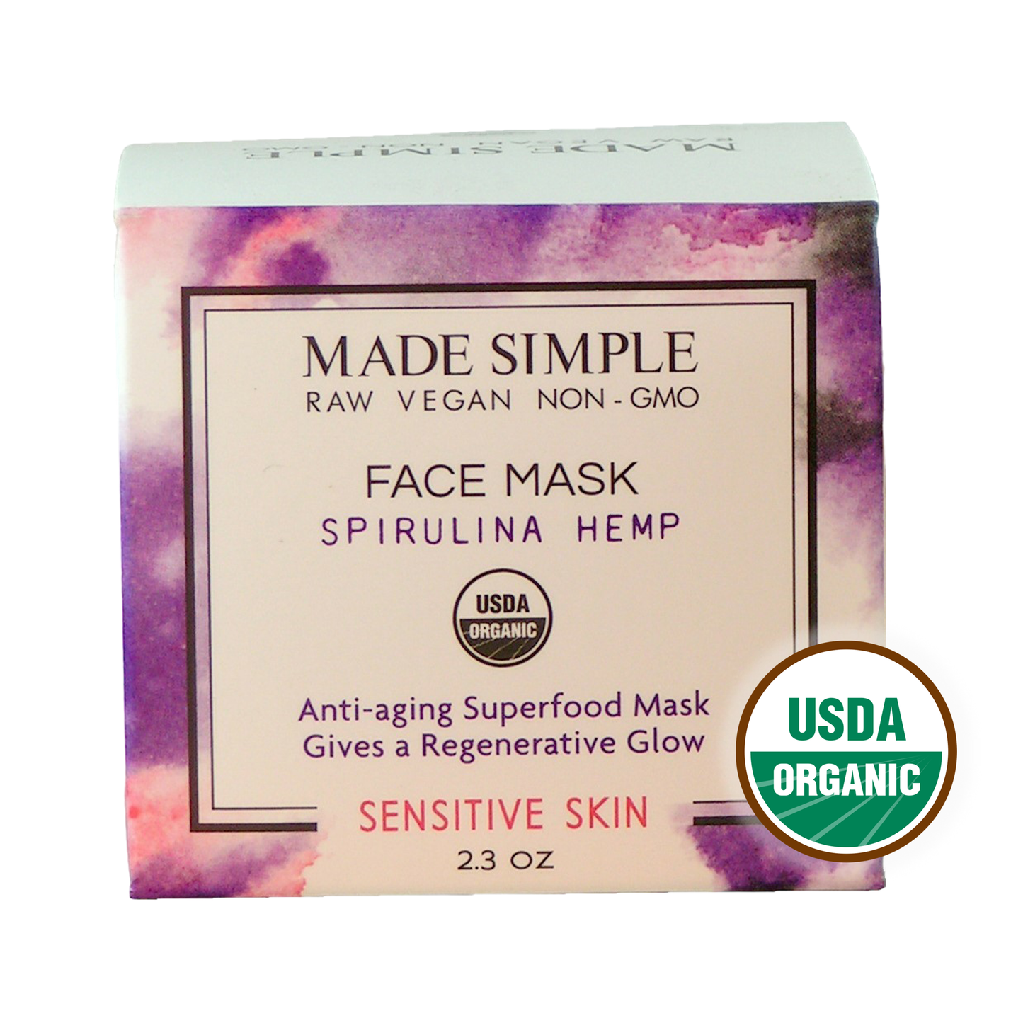 Spirulina Hemp Face Mask - Certified Organic, Vegan & Cruelty-free-2