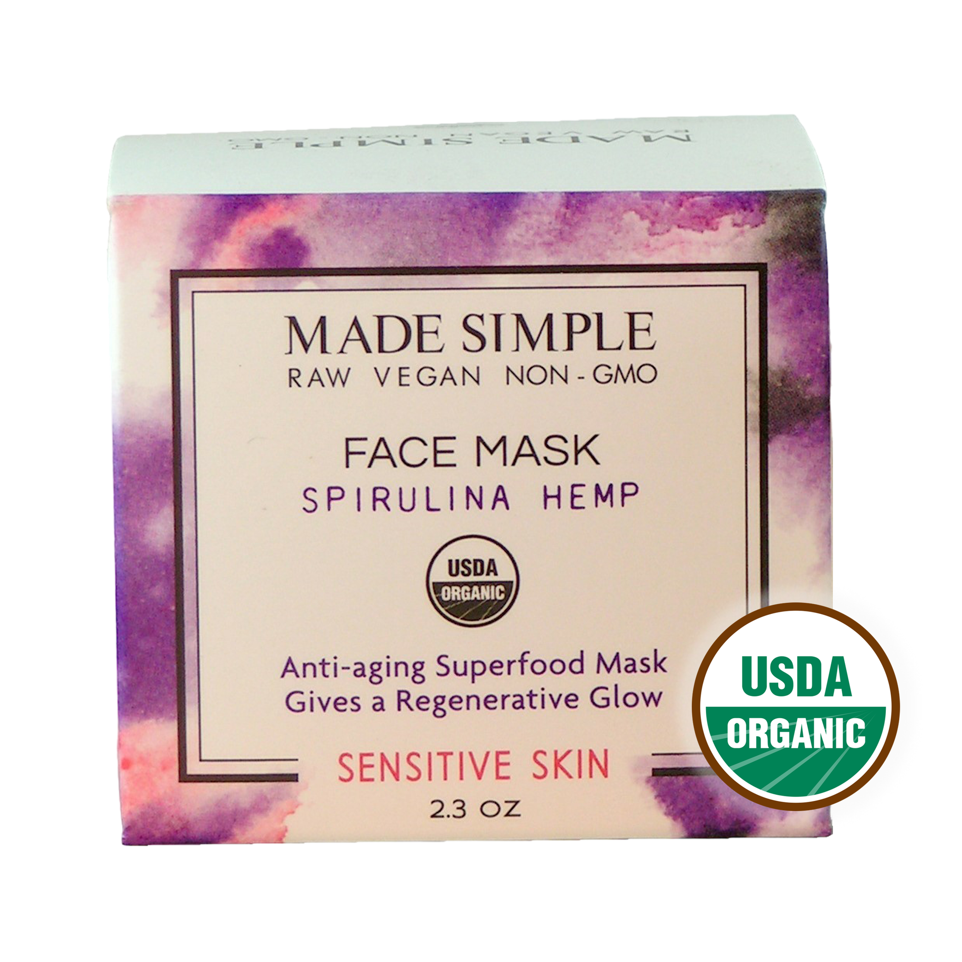 Spirulina Hemp Face Mask - Certified Organic, Vegan & Cruelty-free-2