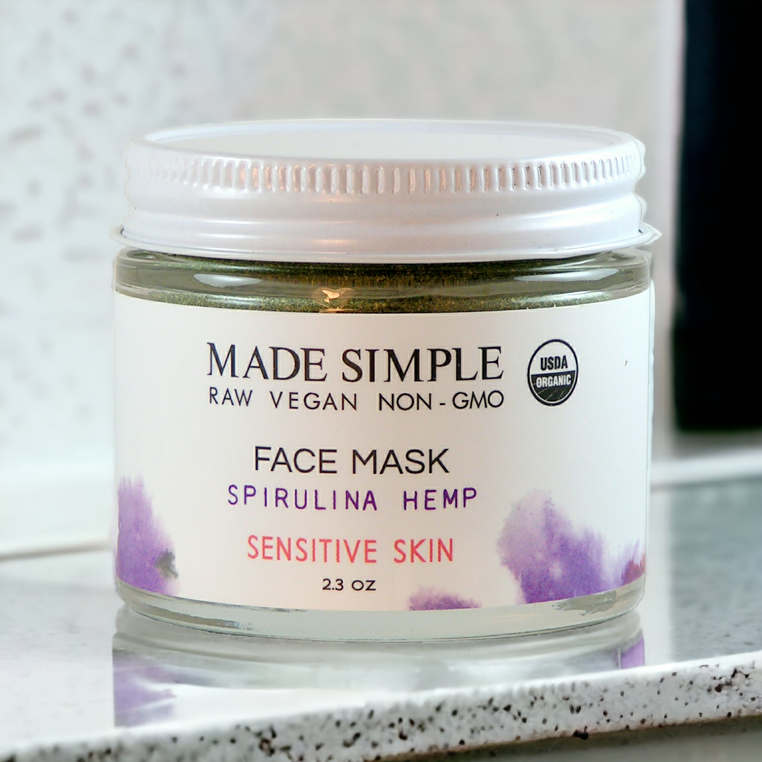 Spirulina Hemp Face Mask - Certified Organic, Vegan & Cruelty-free-3